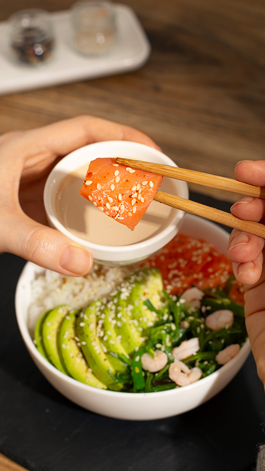 sashimi de salmón
