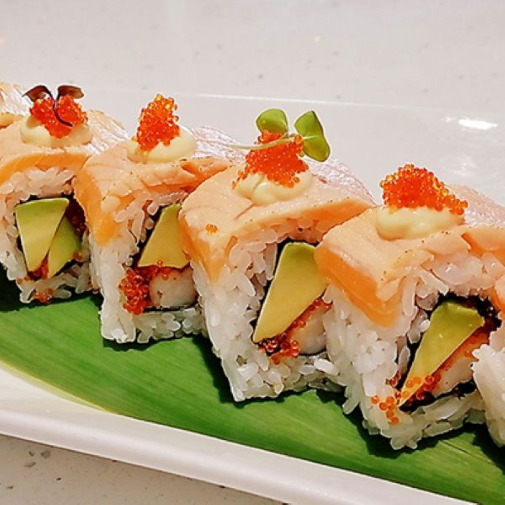 Aburi salmon Ebi roll 8uds